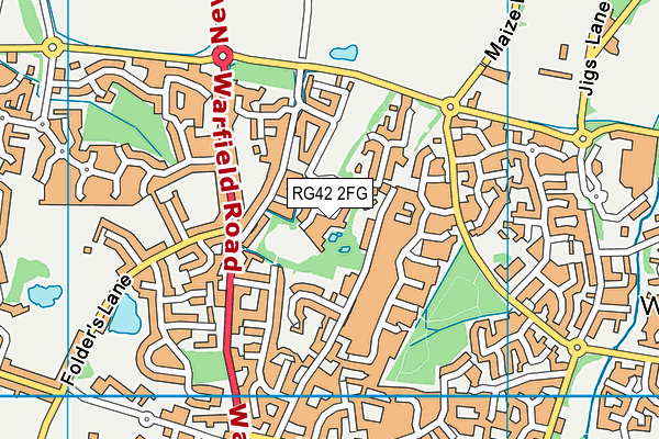 RG42 2FG map - OS VectorMap District (Ordnance Survey)