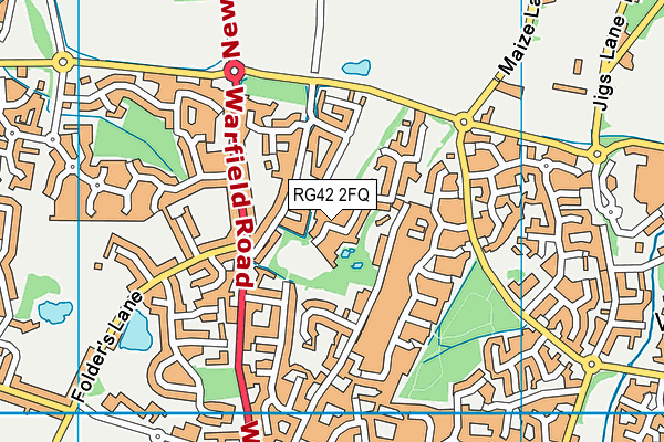 RG42 2FQ map - OS VectorMap District (Ordnance Survey)