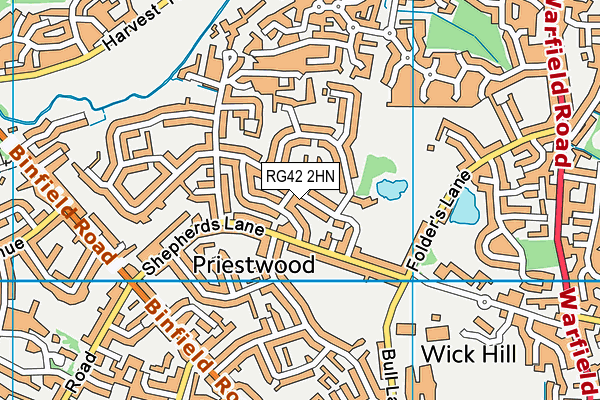RG42 2HN map - OS VectorMap District (Ordnance Survey)
