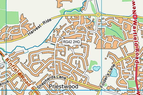 RG42 2HQ map - OS VectorMap District (Ordnance Survey)