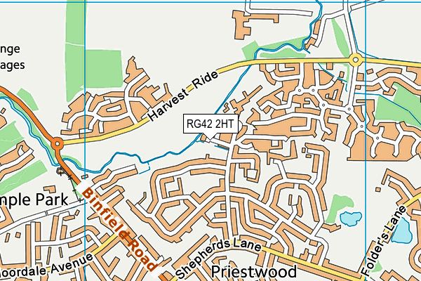 RG42 2HT map - OS VectorMap District (Ordnance Survey)