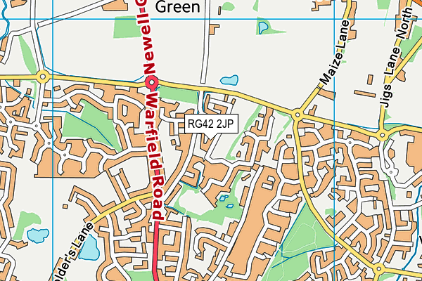 RG42 2JP map - OS VectorMap District (Ordnance Survey)