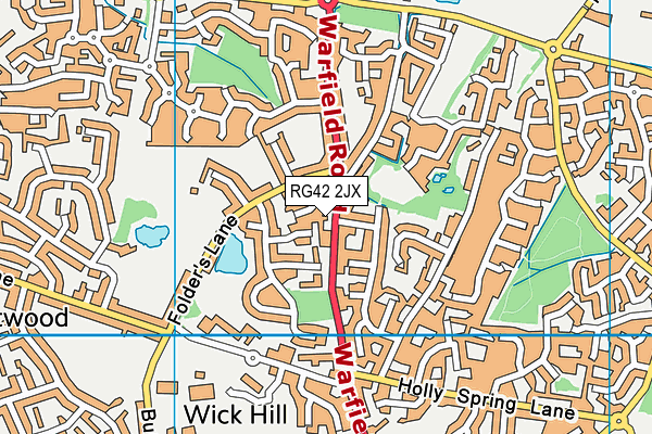 RG42 2JX map - OS VectorMap District (Ordnance Survey)