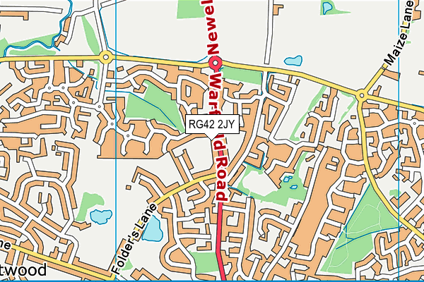 RG42 2JY map - OS VectorMap District (Ordnance Survey)
