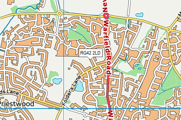 RG42 2LD map - OS VectorMap District (Ordnance Survey)