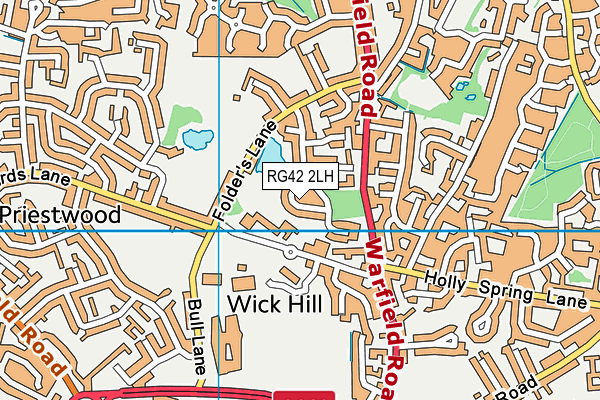 RG42 2LH map - OS VectorMap District (Ordnance Survey)