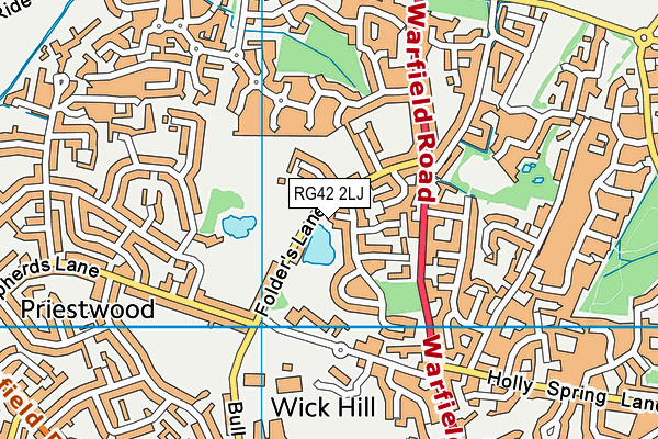 RG42 2LJ map - OS VectorMap District (Ordnance Survey)