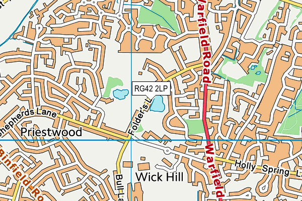 RG42 2LP map - OS VectorMap District (Ordnance Survey)