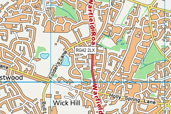 RG42 2LX map - OS VectorMap District (Ordnance Survey)