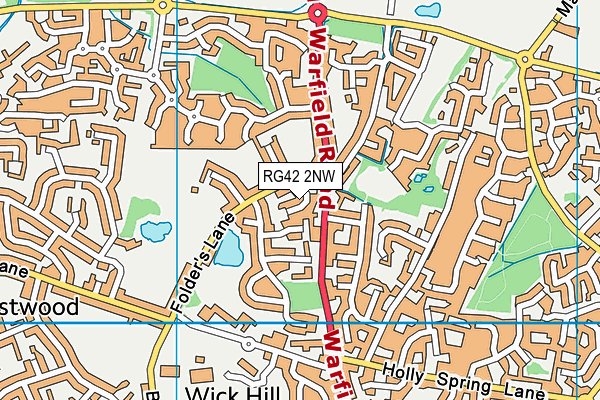 RG42 2NW map - OS VectorMap District (Ordnance Survey)