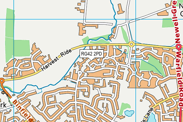 RG42 2PD map - OS VectorMap District (Ordnance Survey)