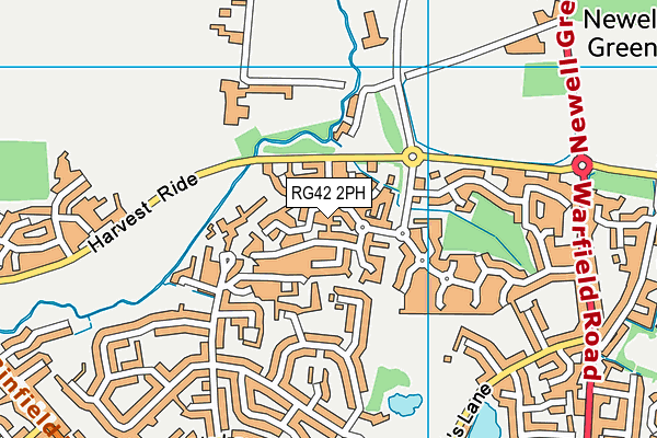 RG42 2PH map - OS VectorMap District (Ordnance Survey)