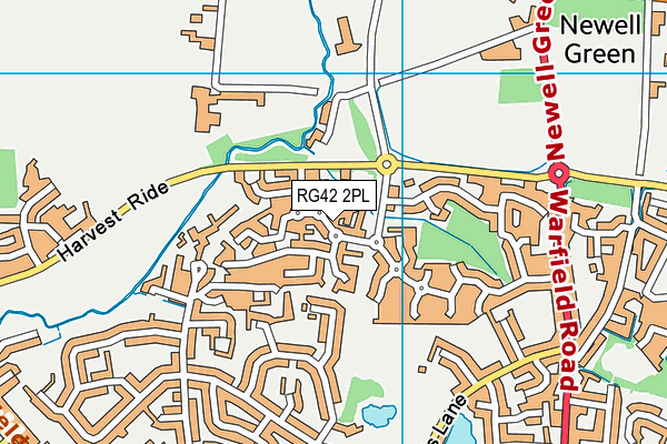 RG42 2PL map - OS VectorMap District (Ordnance Survey)