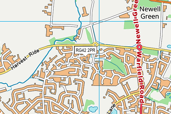 RG42 2PR map - OS VectorMap District (Ordnance Survey)