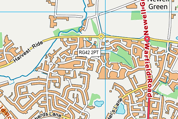 RG42 2PT map - OS VectorMap District (Ordnance Survey)