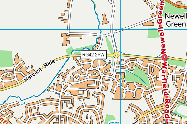 RG42 2PW map - OS VectorMap District (Ordnance Survey)