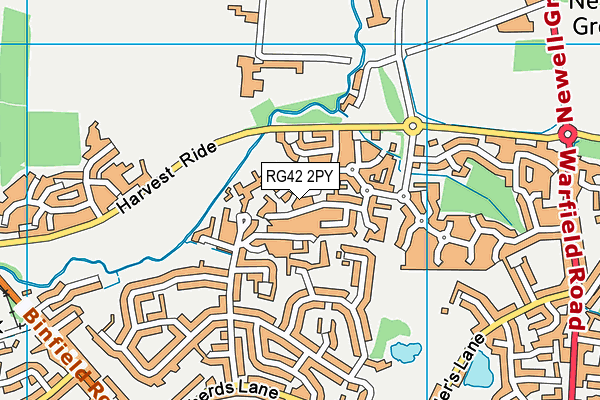 RG42 2PY map - OS VectorMap District (Ordnance Survey)