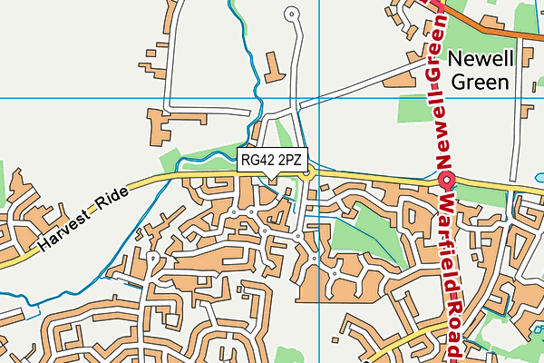 RG42 2PZ map - OS VectorMap District (Ordnance Survey)