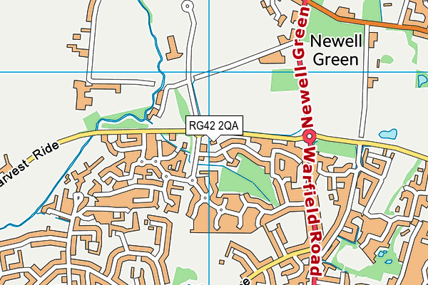 RG42 2QA map - OS VectorMap District (Ordnance Survey)