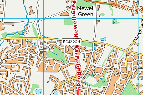 RG42 2QH map - OS VectorMap District (Ordnance Survey)