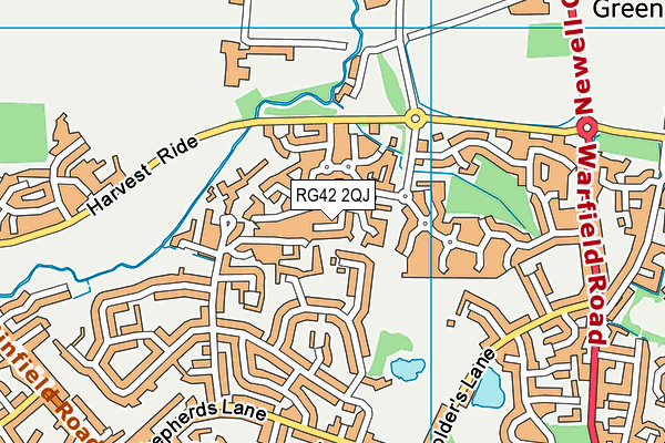 RG42 2QJ map - OS VectorMap District (Ordnance Survey)