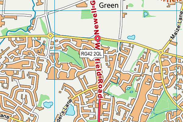 RG42 2QL map - OS VectorMap District (Ordnance Survey)