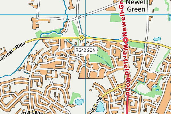 RG42 2QN map - OS VectorMap District (Ordnance Survey)