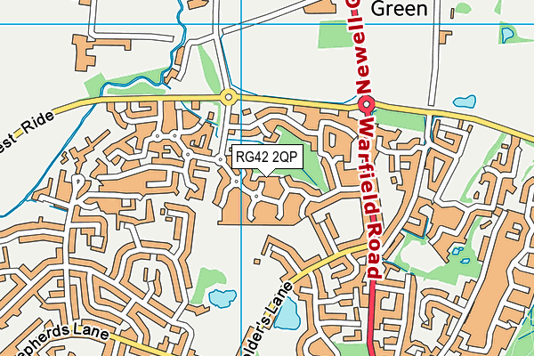 RG42 2QP map - OS VectorMap District (Ordnance Survey)