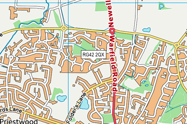 RG42 2QX map - OS VectorMap District (Ordnance Survey)