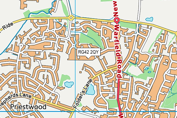 RG42 2QY map - OS VectorMap District (Ordnance Survey)