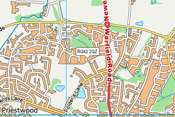RG42 2QZ map - OS VectorMap District (Ordnance Survey)