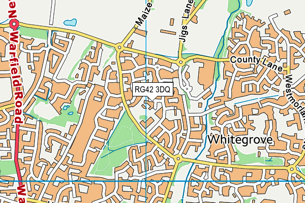 RG42 3DQ map - OS VectorMap District (Ordnance Survey)