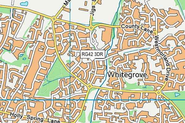 RG42 3DR map - OS VectorMap District (Ordnance Survey)