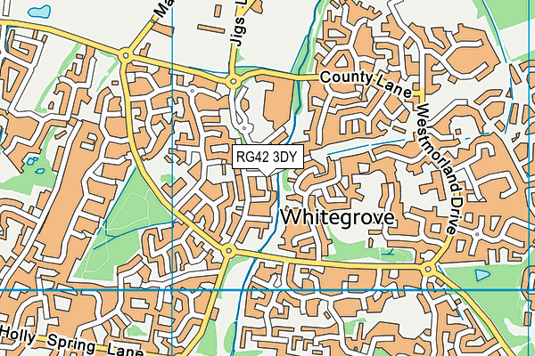 RG42 3DY map - OS VectorMap District (Ordnance Survey)