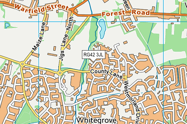 RG42 3JL map - OS VectorMap District (Ordnance Survey)