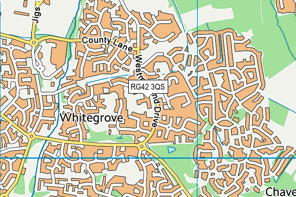 RG42 3QS map - OS VectorMap District (Ordnance Survey)