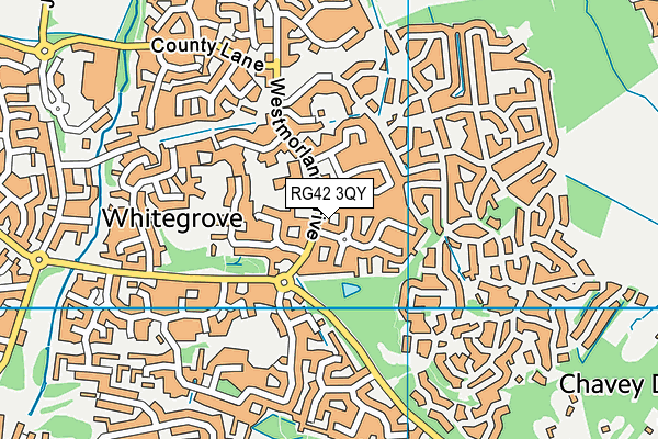 RG42 3QY map - OS VectorMap District (Ordnance Survey)