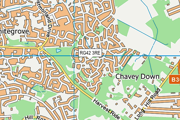 RG42 3RE map - OS VectorMap District (Ordnance Survey)