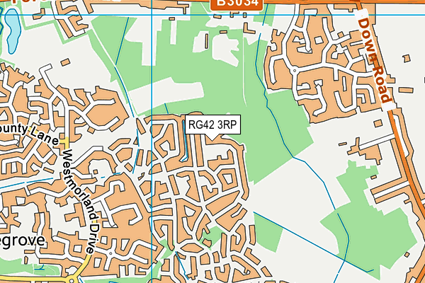 RG42 3RP map - OS VectorMap District (Ordnance Survey)