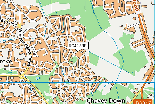 RG42 3RR map - OS VectorMap District (Ordnance Survey)