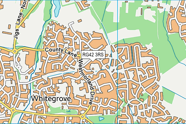 RG42 3RS map - OS VectorMap District (Ordnance Survey)