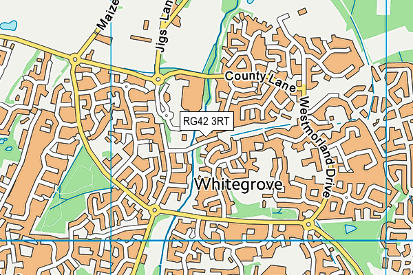 RG42 3RT map - OS VectorMap District (Ordnance Survey)