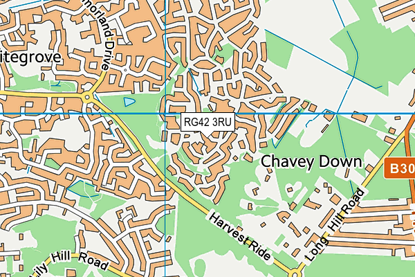 RG42 3RU map - OS VectorMap District (Ordnance Survey)