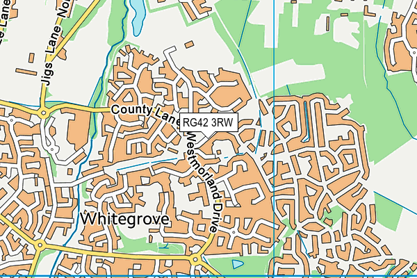 RG42 3RW map - OS VectorMap District (Ordnance Survey)