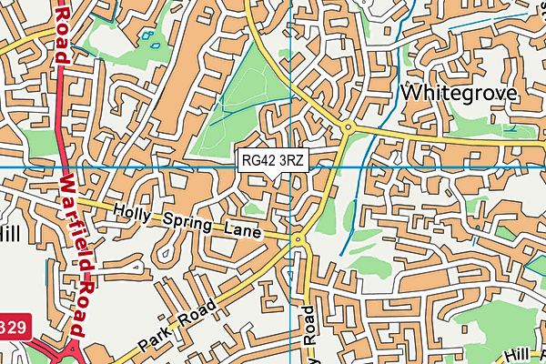 RG42 3RZ map - OS VectorMap District (Ordnance Survey)