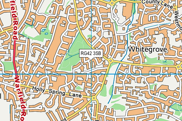 RG42 3SB map - OS VectorMap District (Ordnance Survey)