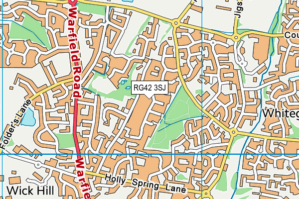 RG42 3SJ map - OS VectorMap District (Ordnance Survey)