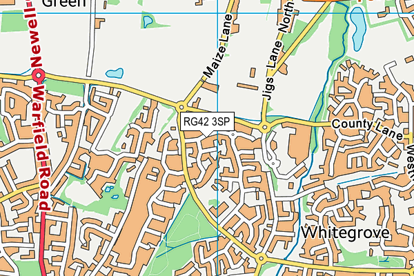 RG42 3SP map - OS VectorMap District (Ordnance Survey)