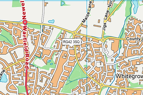 RG42 3SQ map - OS VectorMap District (Ordnance Survey)