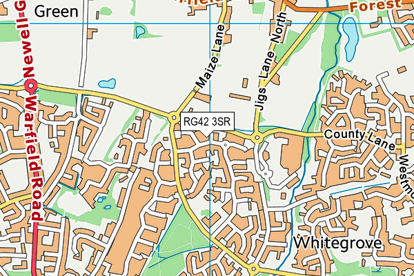 RG42 3SR map - OS VectorMap District (Ordnance Survey)